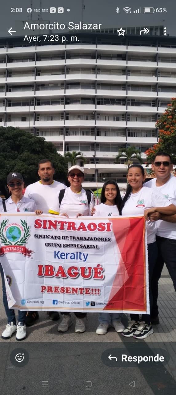 Marcha del Primero de Mayo, subdirectiva Ibagué